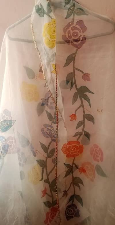 hand painted dupatta