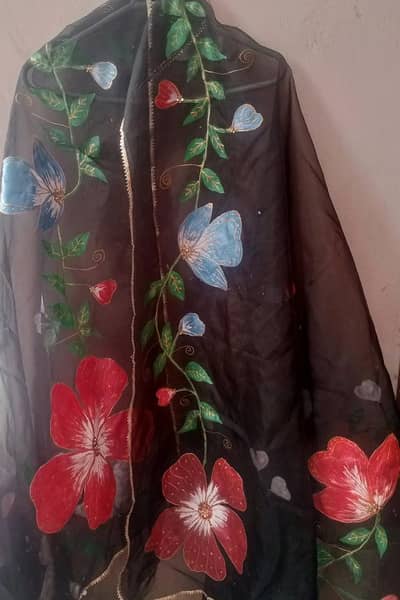 fabric paint dupatta