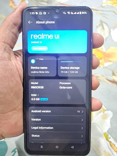  Realme Note 60x (4GB+8GB / 128GB) – 10/10 Mint Condition 