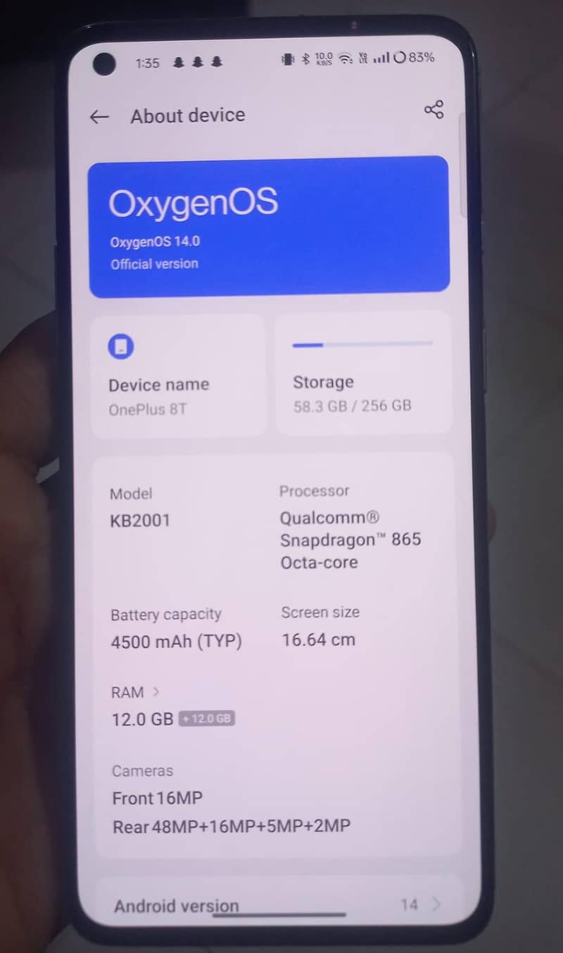 One Plus 8T 1