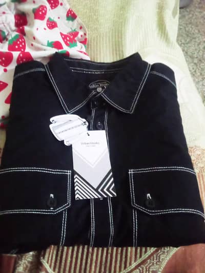 Urban studio casual shirt contras stitch Large size