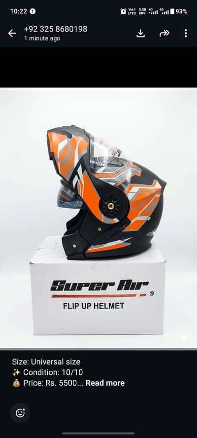 Super air 275 flip up helmet available on Hajvery helmets Raiwind