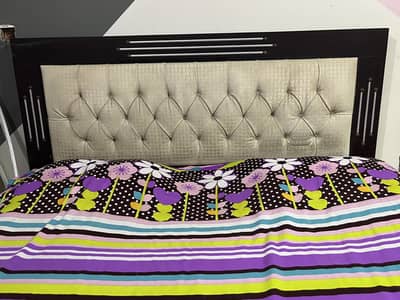 King size bed with foam mattress
