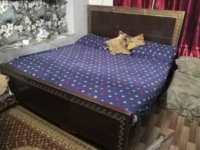 wooden bed