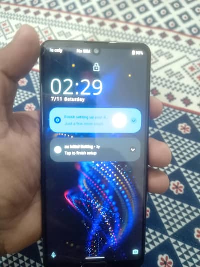 Aqous R5g Non Pta Front Minor crack Gaming phone read ad