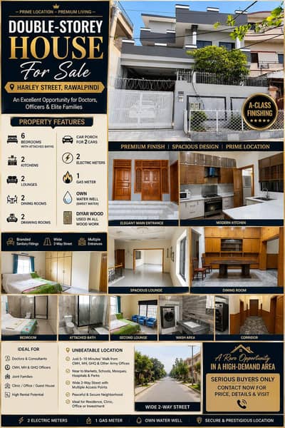 Prime Double-Storey House for Sale – Harley Street, Rawalpindi