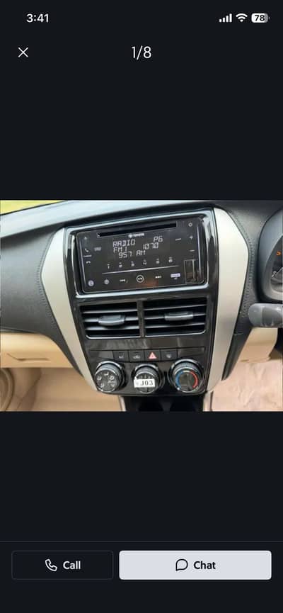 Yaris orignal headunit with frame