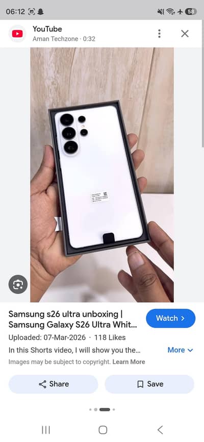 Samsung Mobile S26 Ultra awesome condition