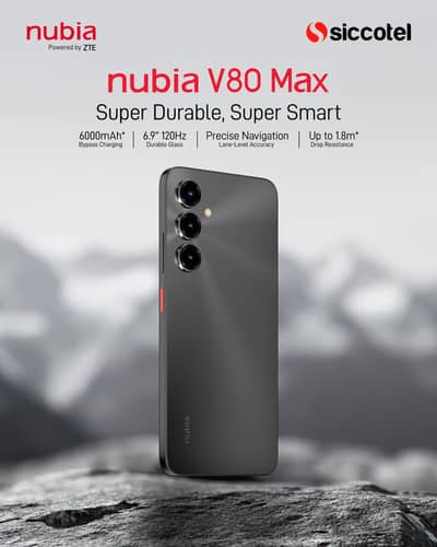 Nubia V80 Max 8+12/256 gb Box Pack PTA Approved