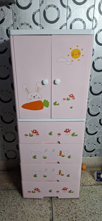 Baby Plastic Wardrobe/Storage Cabinet - Excellent Condition