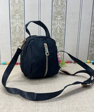 Women's Black Oxford Casual Travel Purse