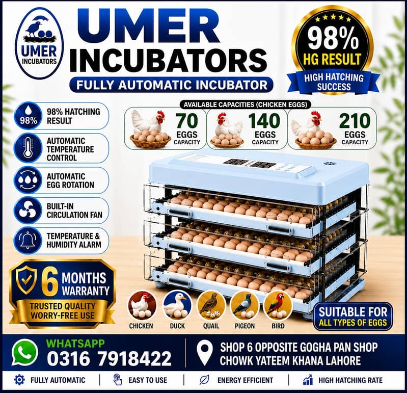 Automatic Egg Incubator | Egg Hatching Machine | Incubator | Brooder 0