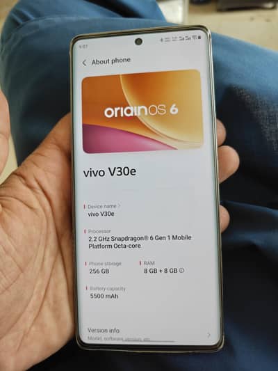 Vivo V30e 5G 10/10  Lush Condition All Ok Box With Chgar