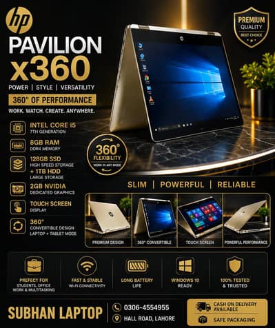 HP Pavilion x360 Core i5 7th Gen | Touch Screen