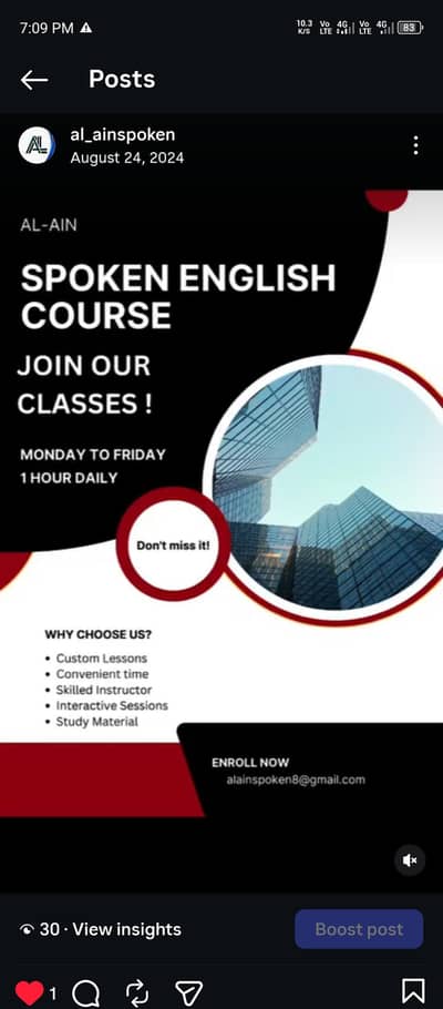 International Spoken English Course/ Foreign Qualified Female Teacher