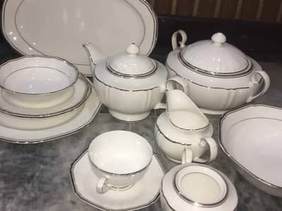 Super Bone Magna Strong Fine Bone China Dinner Set 85 Pieces Imported