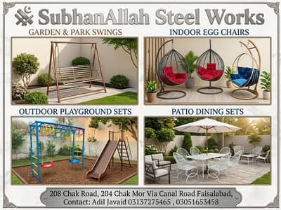 Kids Jhoola | Playground equipment Slides| Steel swing | Hanging chair