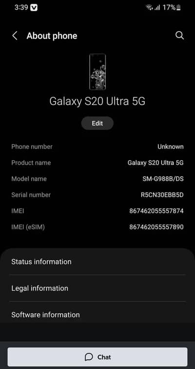 Samsung Mobile S20 Ultra