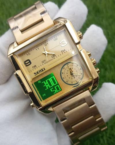 mens steel chain watch