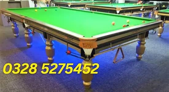Snooker Table / Foosbal /Pool table /Carrom /table tennis /Snooker