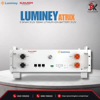 Sunwoda Luminey Atrix 5.5kWh 51.2V 100Ah LiFePO4 Lithium Battery