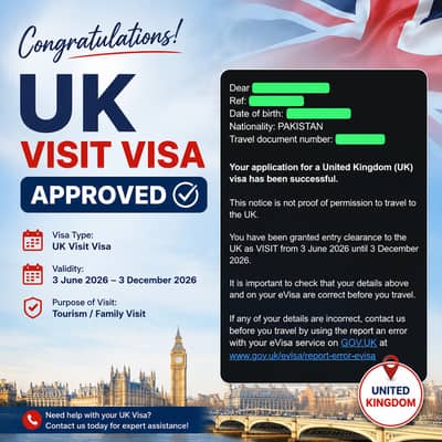 Visit Visa for USA, UK, Canada, Europe & Australia