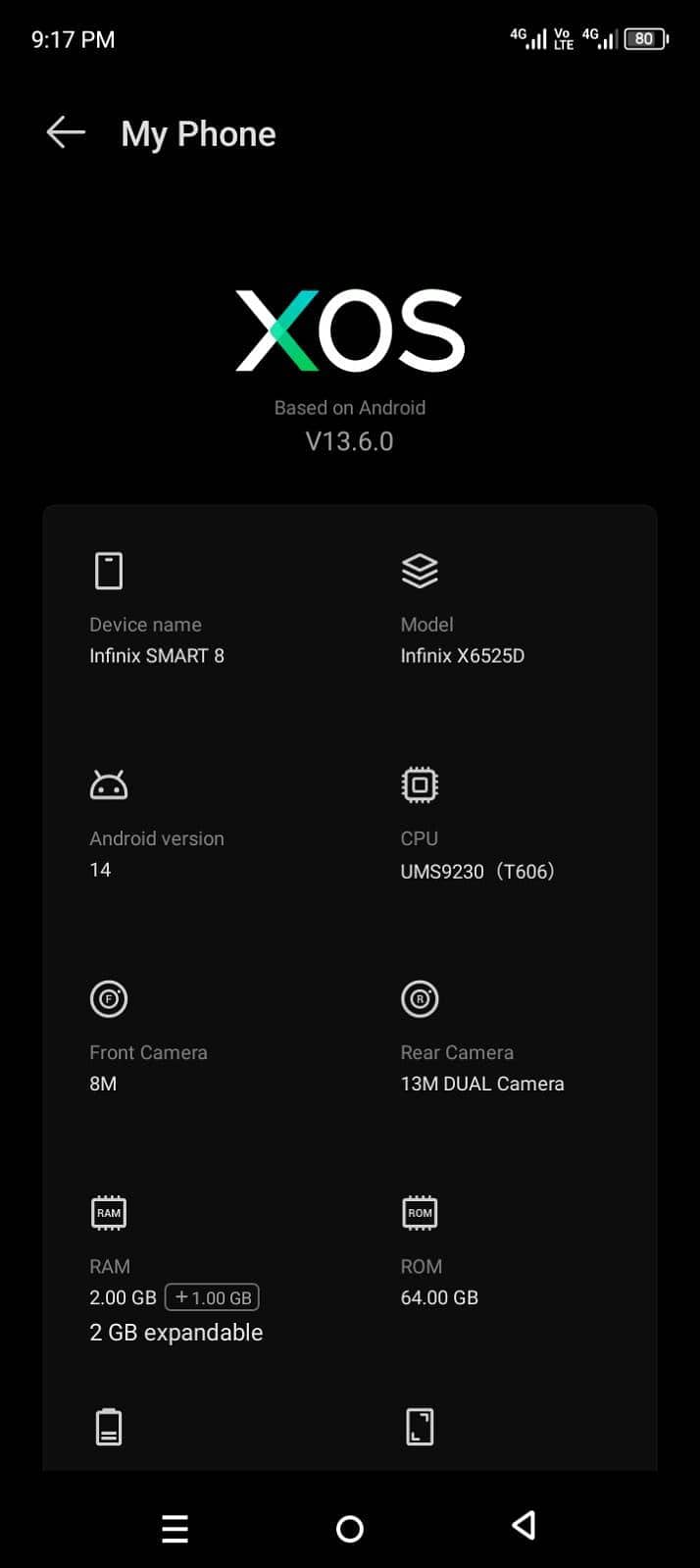 infinity smart 8 1