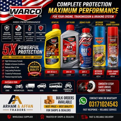 Complete Vehicle Care with Genuine WARCO Premium Products