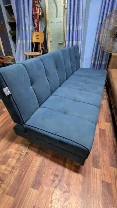 sofa cumbed blue color used urgent sale