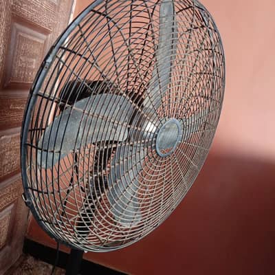 stand fan with black color