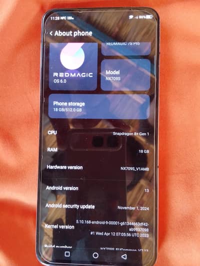 Red Magic 7s pro 18GB Ram 512 GB