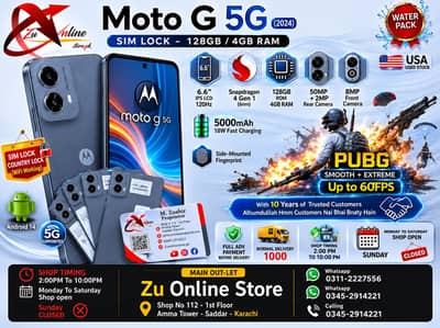 Moto G5G 2024 128GB 8GB Snapdragon 4 Gen 1 120Hz Non PTA Original