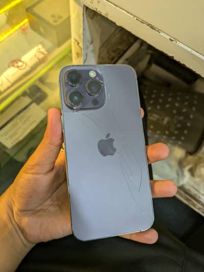 Apple iPhone 14 Pro Max jv 512gb back broken