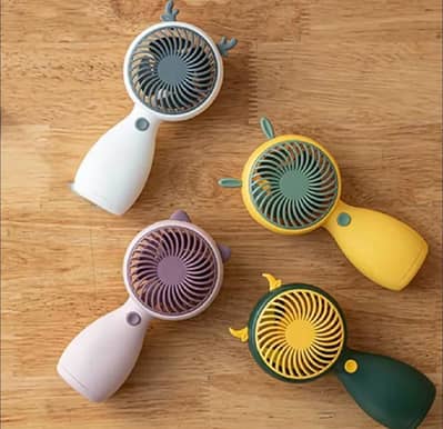 Rechargeable portable cute animal ear fan