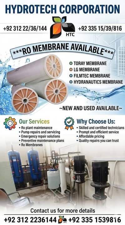 RO Membrane & Pump Repair | RO Plant Service & Maintenance