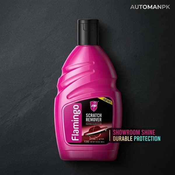 "Flamingo Scratch Remover – Effortlessly Erase Scratches & Restore Shine!"