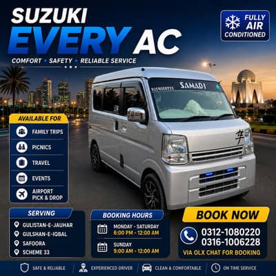 Suzuki Every AC with Driver – Comfortable & Affordable Travel Services
