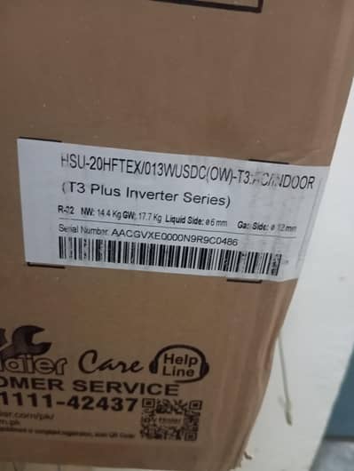 Brand New Haier T3 Plus Inverter AC For Sale