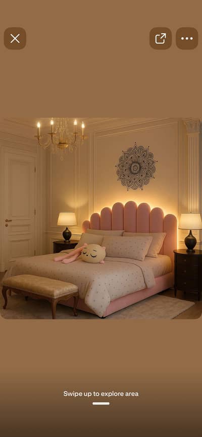 Poshish bed/king size bed/dressing table/bed set/wooden bed/furniture