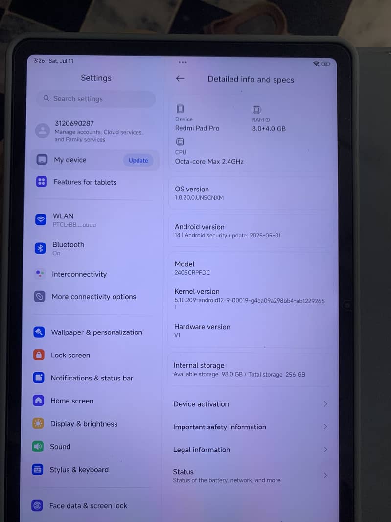 Redmi pad pro 0