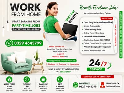 Part Time /Full Time Online Data Entry Job. / Online Form Filling