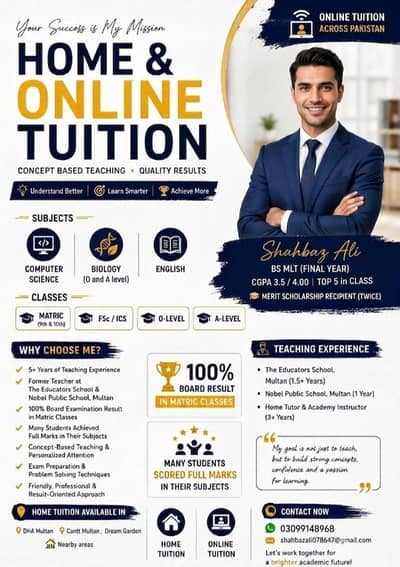 Home and online tution