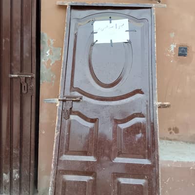 Steel Iron Door 2.4 ft × 6 ft – Used, Good Condition