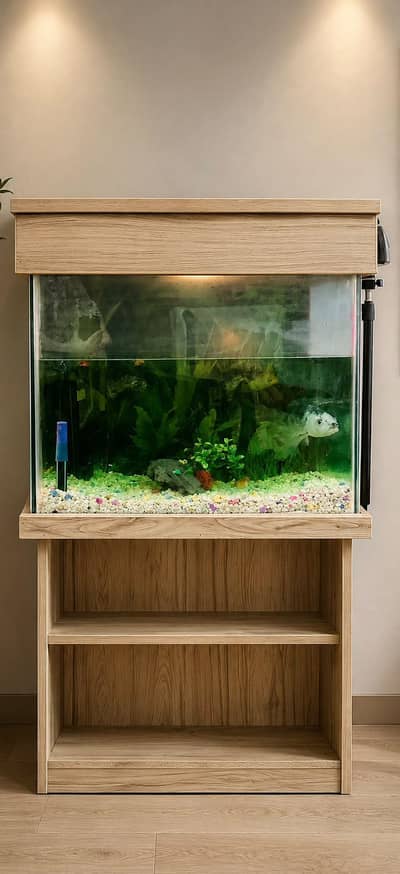 25 inch aquarium with wooden stand
