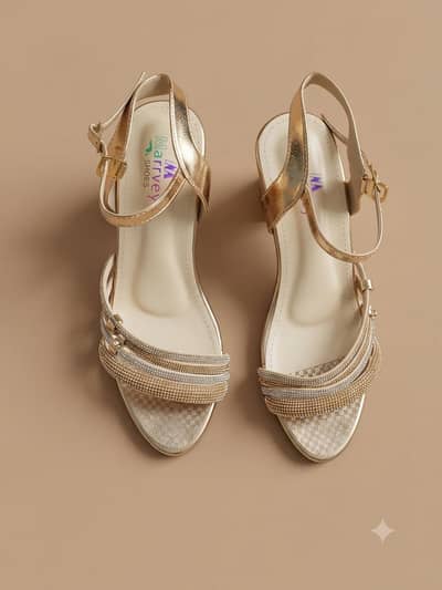 Women's wedding sandles - Peach Pink