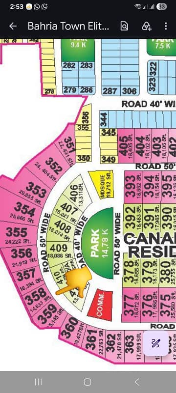 *6.7 Kanal combined residential plots in Bahria Town Lahore*