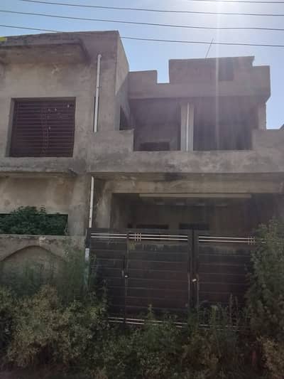 6 Marla double story corner Grey structure