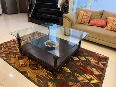 centre table with two side tables