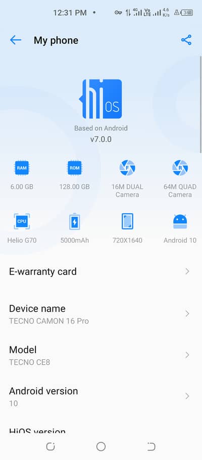 Tecno comon 16 pro urgent sell