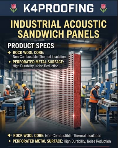 Industrial Acoustic Sandwich Panels Available